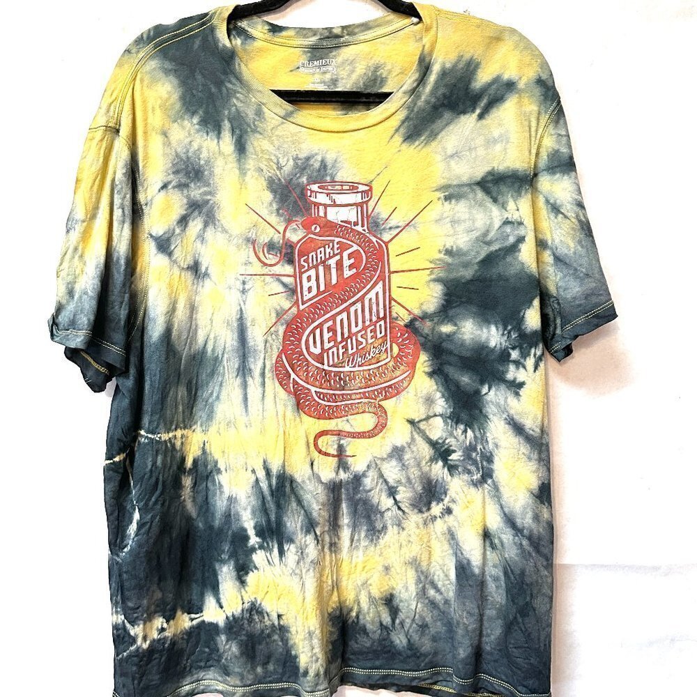 Daniel Cremieux Size XL Extra Large Cotton Black Tee Shirt Tie Dye Tied Dyed